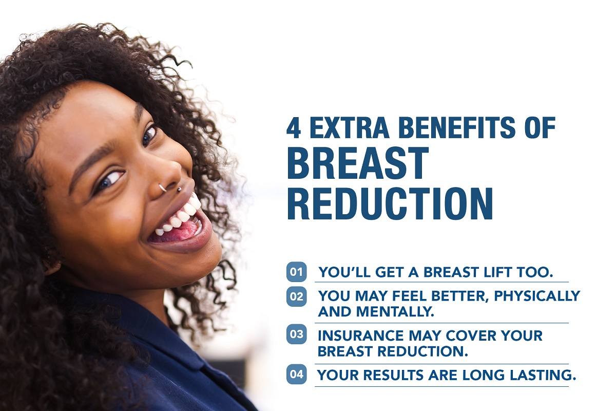 4 Extra Benefits Of Breast Reduction Infographic
